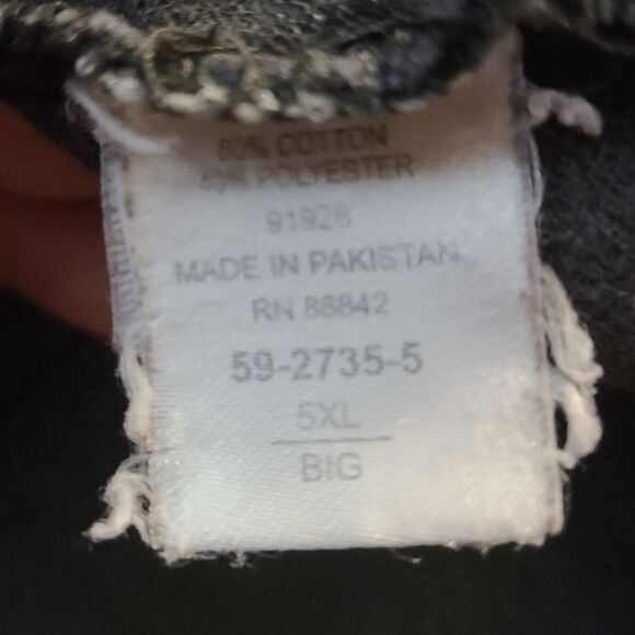 DXL Men's Grey Cotton Blend Short Sleeve Polo Size 5XL - Picture 6 of 6